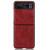 Motorola Razr 2023 Cow Pattern Sewing Back Cover Phone Case - Red