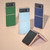 Motorola Razr 2023 Genuine Leather Mino Series Nano Plating Phone Case - Blue