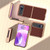 Motorola Razr 2023 Genuine Leather Silk Series Nano Plating Phone Case - Coffee