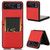 Motorola Razr 2023 Litchi Texture Card Slot Phone Case - Red