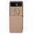 Motorola Razr 2023 Litchi Texture Leather Ring Wallet Phone Case - Khaki