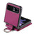 Motorola Razr 2023 Litchi Texture Leather Ring Wallet Phone Case - Purple