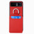 Motorola Razr 2023 Litchi Texture Leather Ring Wallet Phone Case - Red