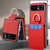 Motorola Razr 2023 Litchi Texture Leather Ring Wallet Phone Case - Red
