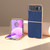 Motorola Razr 2023 Nano Electroplating Carbon Fiber Texture Phone Case - Navy Blue