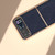 Motorola Razr 2023 Nano Electroplating Cross Texture Genuine Leather Phone Case - Blue