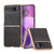 Motorola Razr 2023 Nano Electroplating Dual Color Cowhide Texture Protective Phone Case - Black