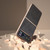 Motorola Razr 2023 Nano Electroplating Dual Color Cowhide Texture Protective Phone Case - Black