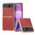 Motorola Razr 2023 Nano Electroplating Dual Color Cowhide Texture Protective Phone Case - Red