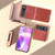 Motorola Razr 2023 Nano Electroplating Dual Color Cowhide Texture Protective Phone Case - Red