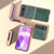 Motorola Razr 2023 Nano Electroplating Dual Color Lichi Texture PU Phone Case - Green