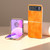 Motorola Razr 2023 Nano Electroplating Dual Color Lichi Texture PU Phone Case - Orange