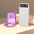 Motorola Razr 2023 Nano Electroplating Dual Color Lichi Texture PU Phone Case - White