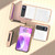 Motorola Razr 2023 Nano Electroplating Dual Color Lichi Texture PU Phone Case - White