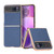 Motorola Razr 2023 Nano Electroplating Genuine Leather + PC Litchi Texture Phone Case - Blue