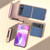 Motorola Razr 2023 Nano Electroplating Genuine Leather + PC Litchi Texture Phone Case - Blue
