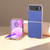 Motorola Razr 2023 Nano Electroplating Haze Texture PU Phone Case - Dark Blue