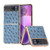 Motorola Razr 2023 Nano Plating Genuine Leather Ostrich Texture Phone Case - Blue