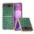 Motorola Razr 2023 Nano Plating Genuine Leather Ostrich Texture Phone Case - Green