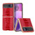 Motorola Razr 2023 Nano Plating Genuine Leather Weilai Series Phone Case - Red