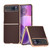 Motorola Razr 2023 Nano Plating Genuine Leather Xiaoya Series Phone Case - Coffee