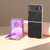 Motorola Razr 2023 Nano Plating Retro Litchi Texture PU Phone Case - Black