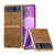Motorola Razr 2023 Nano Plating Retro Litchi Texture PU Phone Case - Brown