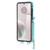 Motorola Razr 2023 Rhombic Texture Card Bag Phone Case with Dual Lanyard - Green