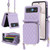 Motorola Razr 2023 Rhombic Texture Card Bag Phone Case with Dual Lanyard - Purple