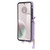 Motorola Razr 2023 Rhombic Texture Card Bag Phone Case with Dual Lanyard - Purple