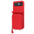 Motorola Razr 2023 Rhombic Texture Card Bag Phone Case with Dual Lanyard - Red