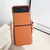 Motorola Razr 2023 Solid Color Leather Texture Phone Case - Orange