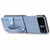 Motorola Razr 2023 Wristband Kickstand Card Wallet Back Cover Phone Case - Blue