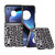 Motorola Razr+ 2023 ABEEL Black Edge Leopard Phone Case - Silver Leopard