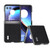 Motorola Razr+ 2023 ABEEL Cross Texture Genuine Leather Phone Case - Black