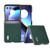 Motorola Razr+ 2023 ABEEL Cross Texture Genuine Leather Phone Case - Green