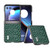 Motorola Razr+ 2023 ABEEL Genuine Leather Canopy Black Edge Phone Case - Green