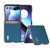 Motorola Razr+ 2023 ABEEL Genuine Leather Litchi Texture Phone Case - Blue