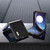 Motorola Razr+ 2023 ABEEL Genuine Leather Wave Black Edge Phone Case - Black