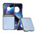Motorola Razr+ 2023 ABEEL Genuine Leather Wave Black Edge Phone Case - Blue