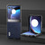Motorola Razr+ 2023 ABEEL Two-color Calf Texture PU Phone Case - Blue