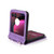 Motorola Razr+ 2023 Crossbody Card Slot Leather Phone Case - Purple