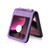 Motorola Razr+ 2023 Crossbody Card Slot Leather Phone Case - Purple