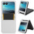 Motorola Razr+ 2023 Diamond Texture Leather Phone Case - White