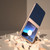 Motorola Razr+ 2023 Nano Electroplating Carbon Fiber Texture Phone Case - Navy Blue
