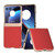 Motorola Razr+ 2023 Nano Electroplating Cross Texture Genuine Leather Phone Case - Red