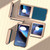 Motorola Razr+ 2023 Nano Electroplating Genuine Leather Litchi Texture Phone Case - Blue