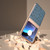 Motorola Razr+ 2023 Nano Plating Genuine Leather Ostrich Texture Phone Case - Blue