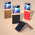 Motorola Razr+ 2023 Nano Plating Retro Litchi Texture PU Phone Case - Blue