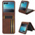 Motorola Razr+ 2023 Skin Feel Card Slot Leather Phone Case - Brown